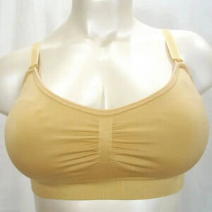 Two Hearts Maternity Nursing Padded Cup Wire Free Bra 1X Nude NWT New with Tags